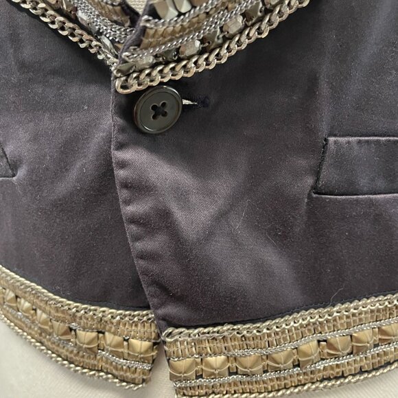 Dries Van Noten Embellished Tuxedo Style Vest - Picture 4 of 9